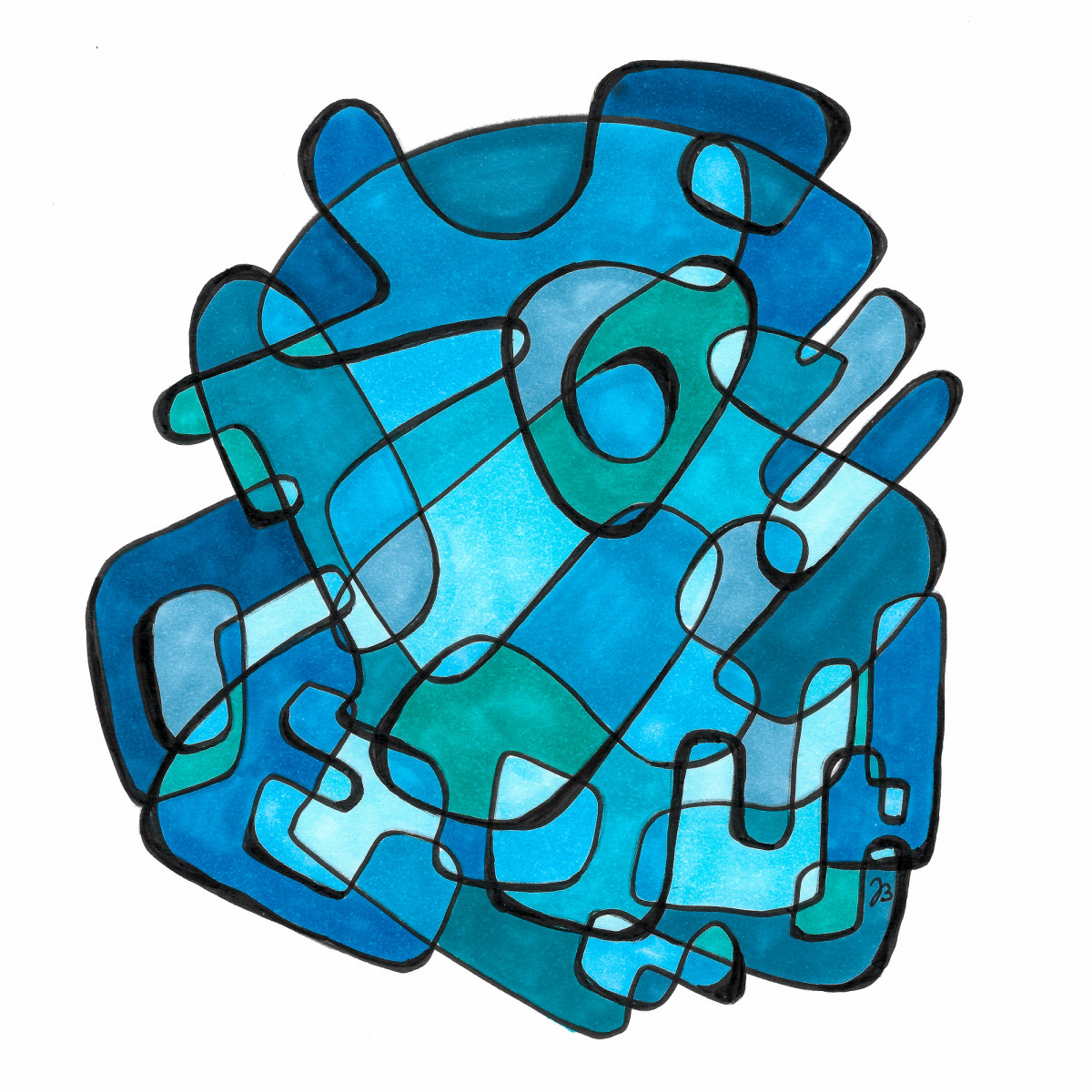 640406 Endlos Dunkelblau
