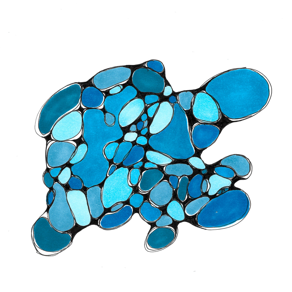 640414. Endlos Locker Blau 1